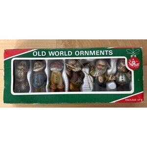 Vintage Old World Ornaments Six Elves Santa’s Favorites